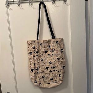 Canvas dog tote